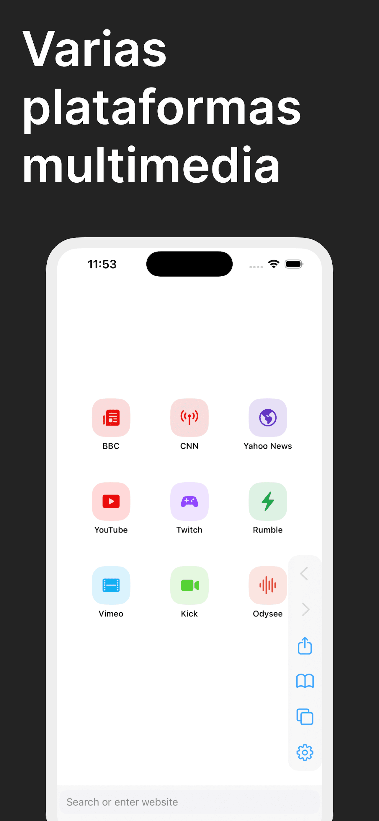 Captura de pantalla de la app PureTube